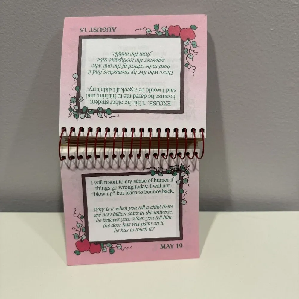 Vintage Teacher Daily Inspirational Flip Calendar Affirmations 1992 Spiral